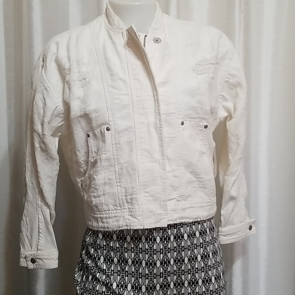 NEW Free People Tattered tennis jacket S